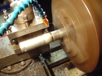  The carbide tool cut through the pins very effectively